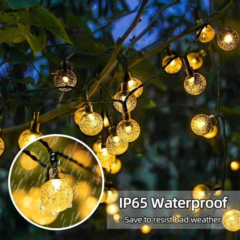 Solar Crystal LED String Lights